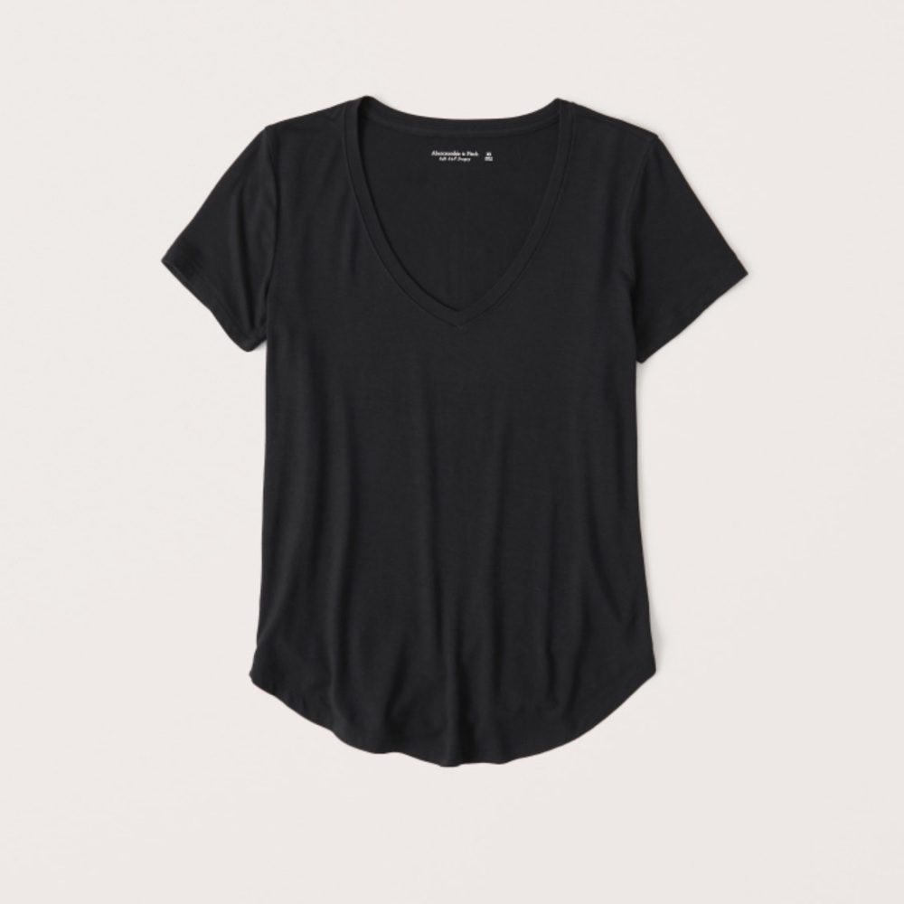 Abercrombie & Fitch Drapey V-Neck Tee